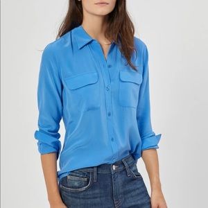 Equipment femme slim signature silk shirt